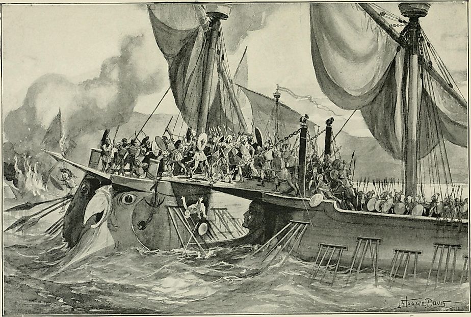 The Battle of Mylae. Credit: Ellis, Edward Sylvester, 1840-1916;Horne, Charles F. (Charles Francis), 1870-1942, No restrictions, via Wikimedia Commons
