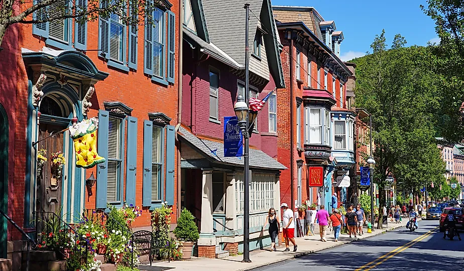 View of the historic town of Jim Thorpe, Pennsylvania, United States. Editorial credit: EQRoy / Shutterstock.com