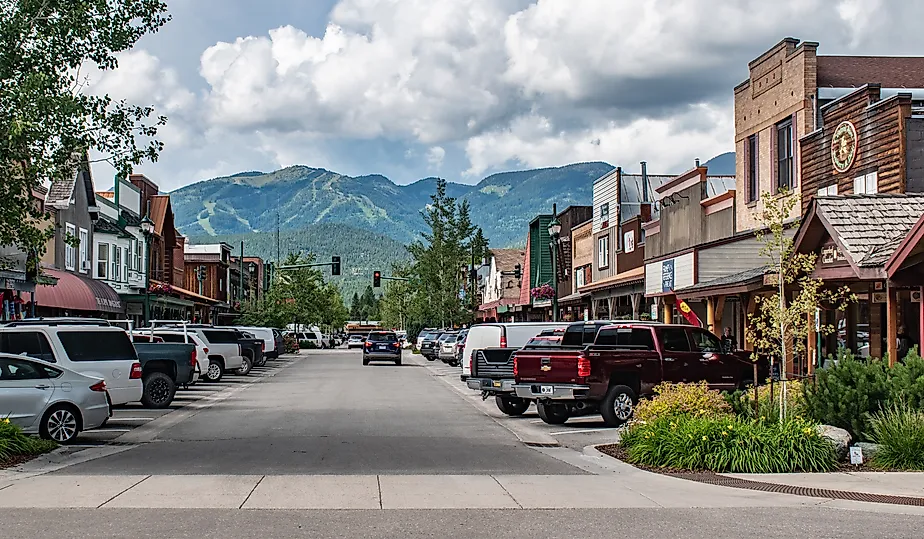 Main Street in Whitefish, Montana. Image credit Beeldtype via Shutterstock