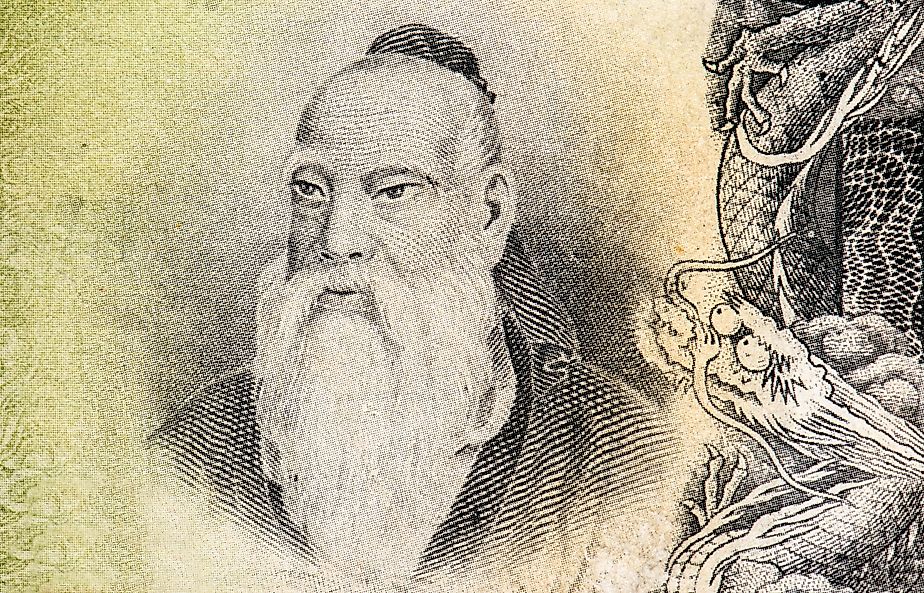 Kongzi or Confucius. Portrait from China 100 Yuan 1938 Banknotes.