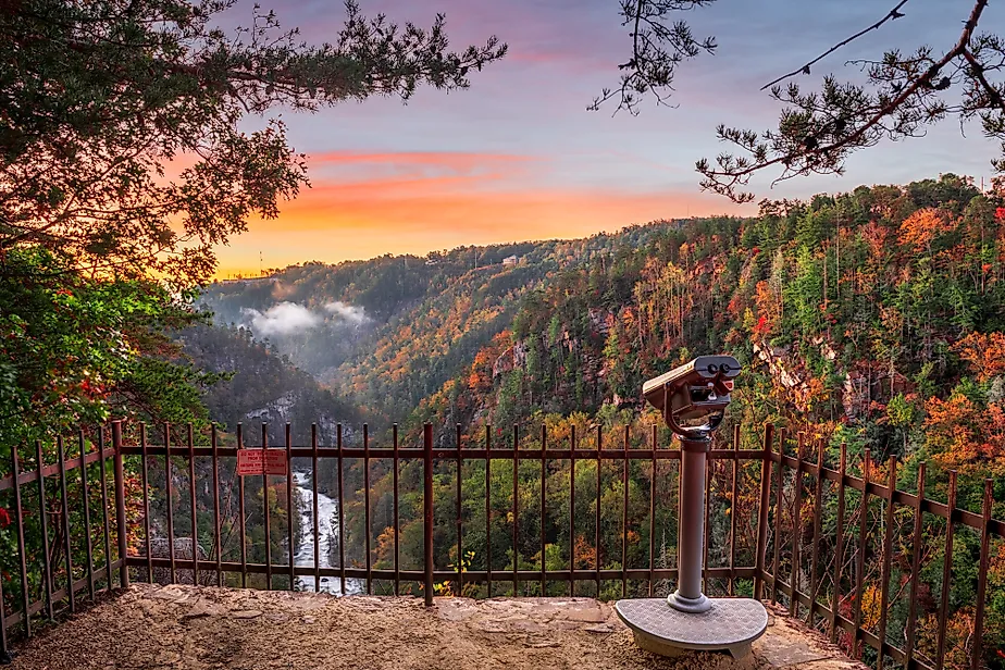 Fall colors in Tallulah Falls, Georgia.