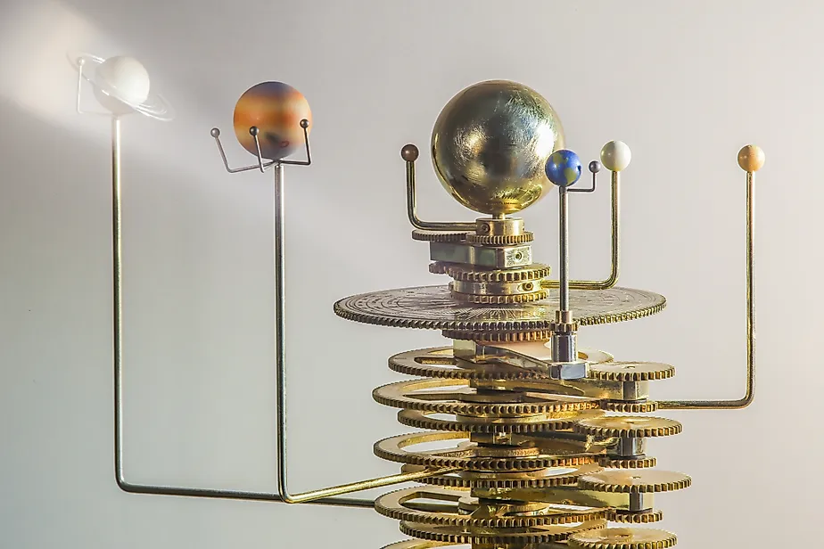 An orrery simulates the motions of the planets. Via Shutterstock / Pavel Diachenko