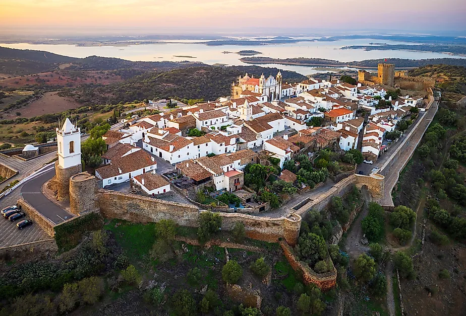 Aerial view of Monsaraz, Portugal.
