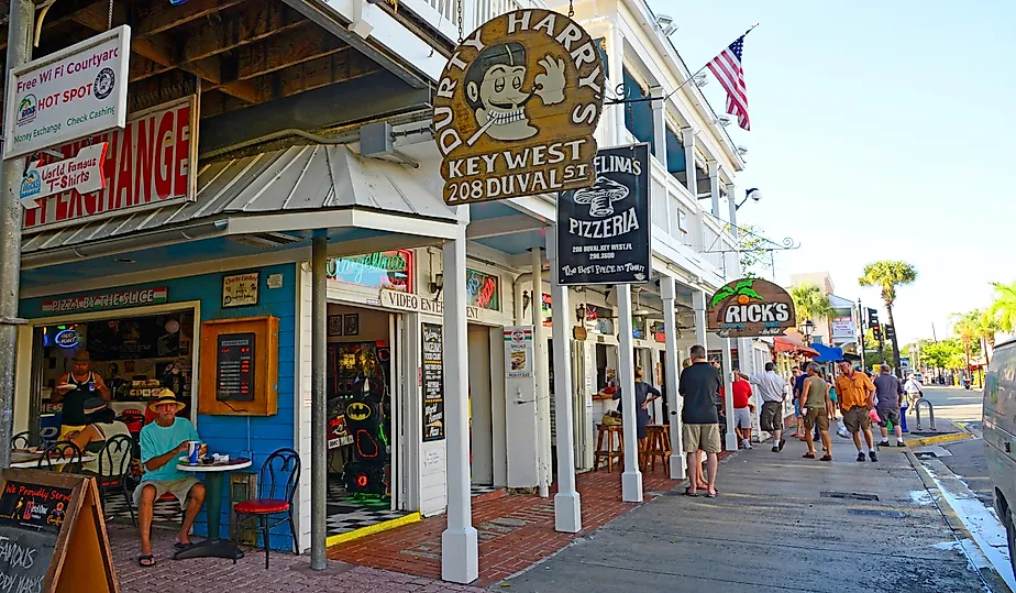 Storefronts in Key West, Florida. Editorial Photo Credit: Dennis MacDonald via Shutterstock 