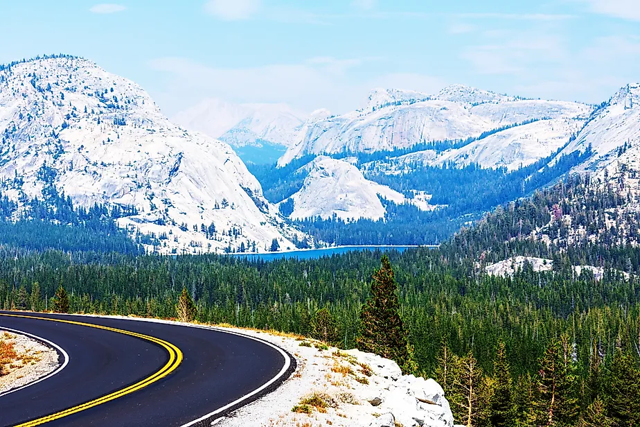 Tioga Pass Road near Olmsted Point in Yosemite National Park.