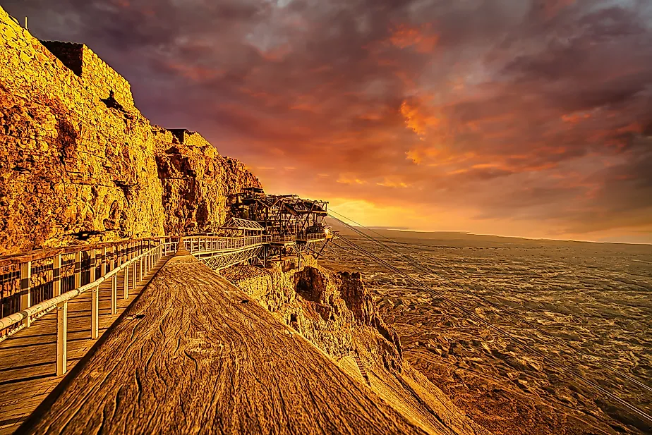 Ruins of the Masada overlooking the Dead Sea (Credit: fabulousparis via Shutterstock)