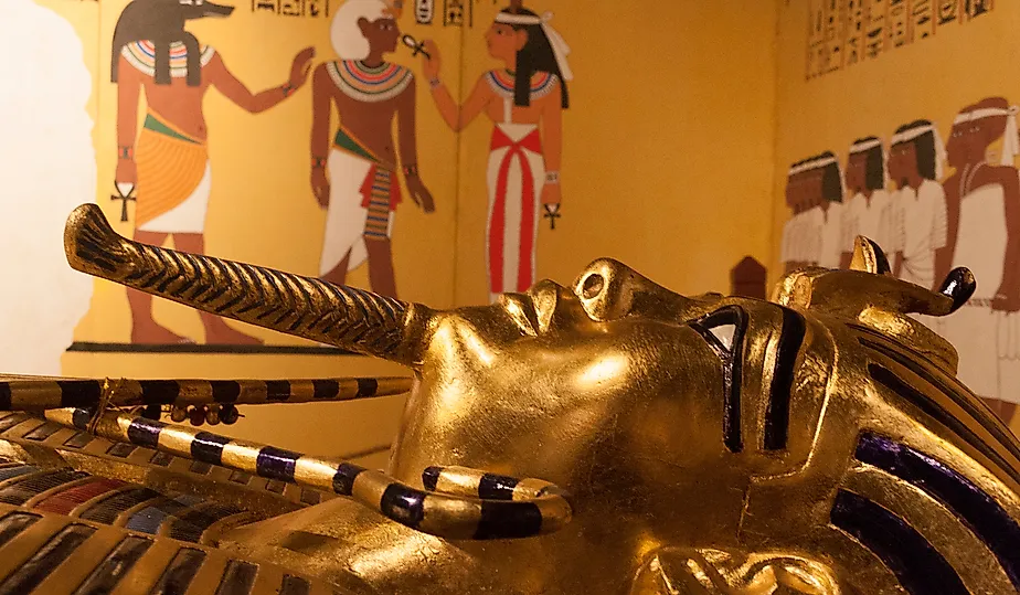 King Tutankhamun ascended to the throne at the age of nine and ruled until 1324 BC. Editorial credit: alexandersr / Shutterstock.com.