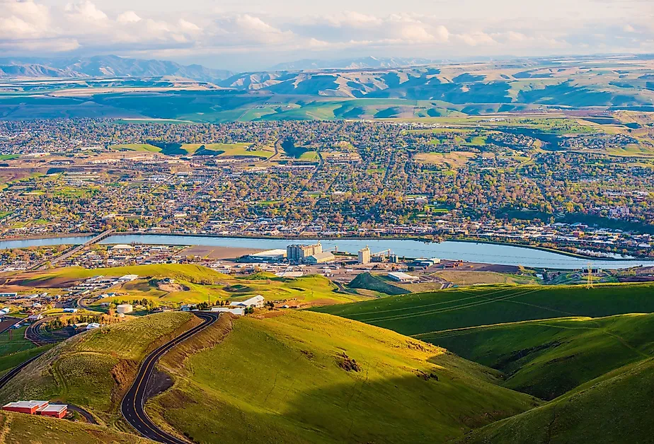 Overlooking Lewiston, Idaho.