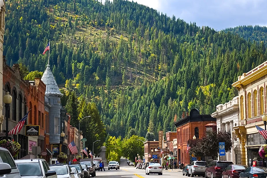 The historic mining town of Wallace, Idaho. Editorial credit: Kirk Fisher / Shutterstock.com