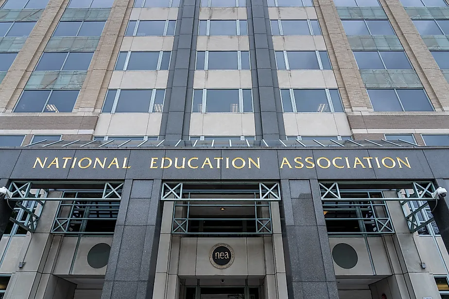 National Education Association entry at the DC Headquarters. Editorial credit: Rosemarie Mosteller / Shutterstock.com