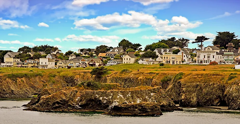 The scenic town of Mendocino, California.