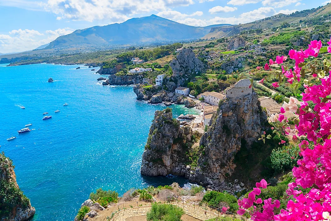 Beautiful nature of Scopello cliffs, Sicily Island, Italy