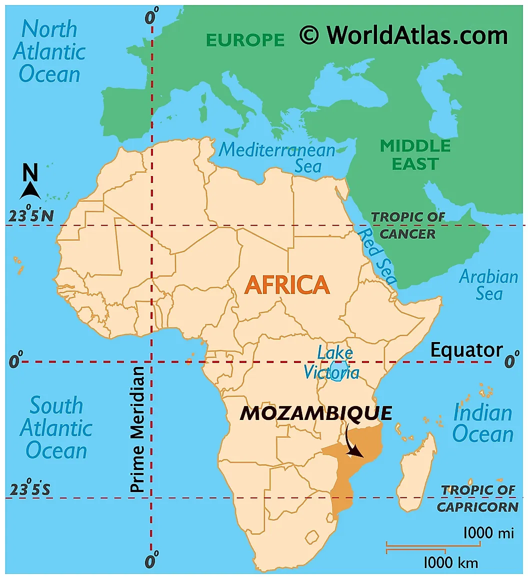 Map of Mozambique