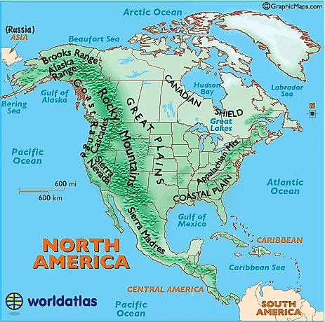 Top 10 Us map of mountain ranges 1 Landforms of North America, Mountain Ranges of North America, United States Landforms, Map of the Rocky Mountains -