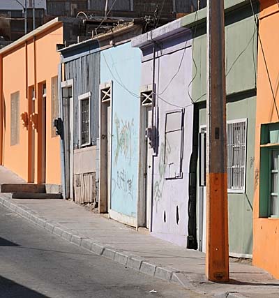 chile, arica, colorful buildings