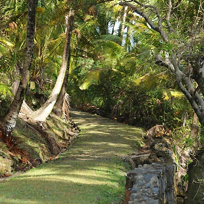 devils island, paths and trails