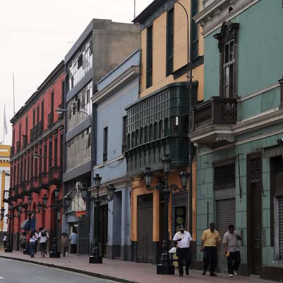 peru, lima, building fronts