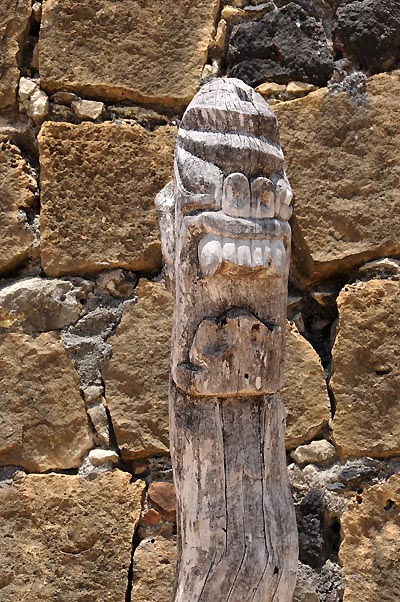 brazil, recife, forte orange wood carvings