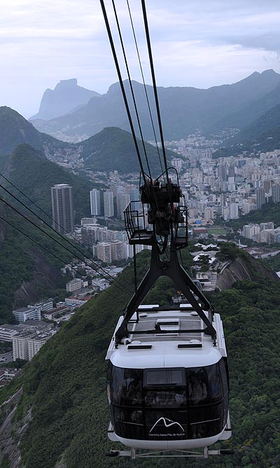 brazil, rio de janeiro, sugarloaf mountain cable cars