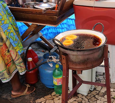 brazil, salvador, street food vendor
