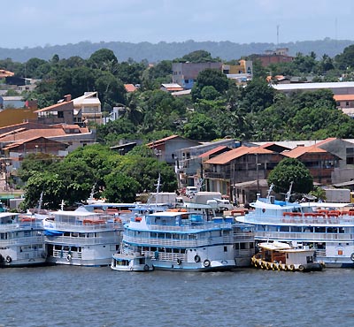 brazil, santarem, riverboats
