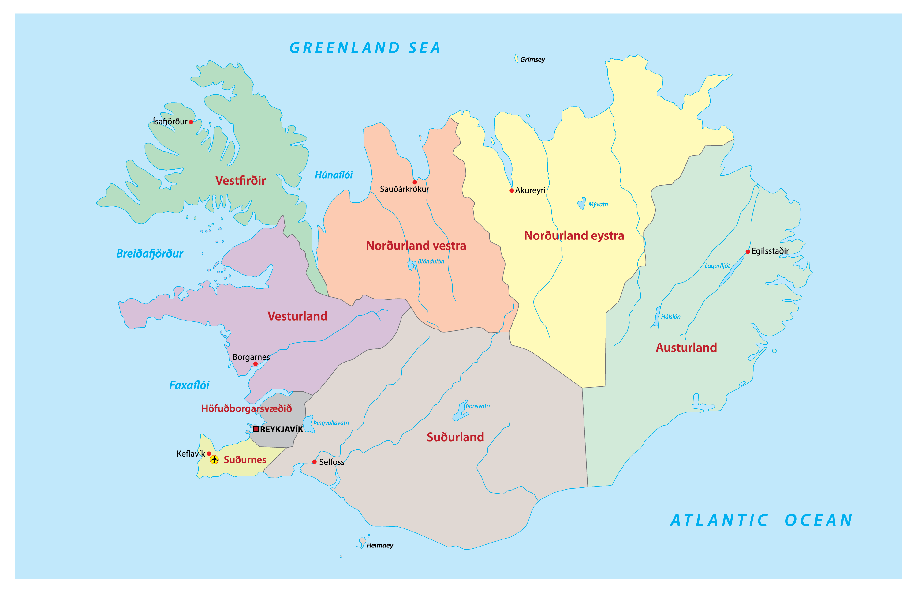 Population Map Of Iceland