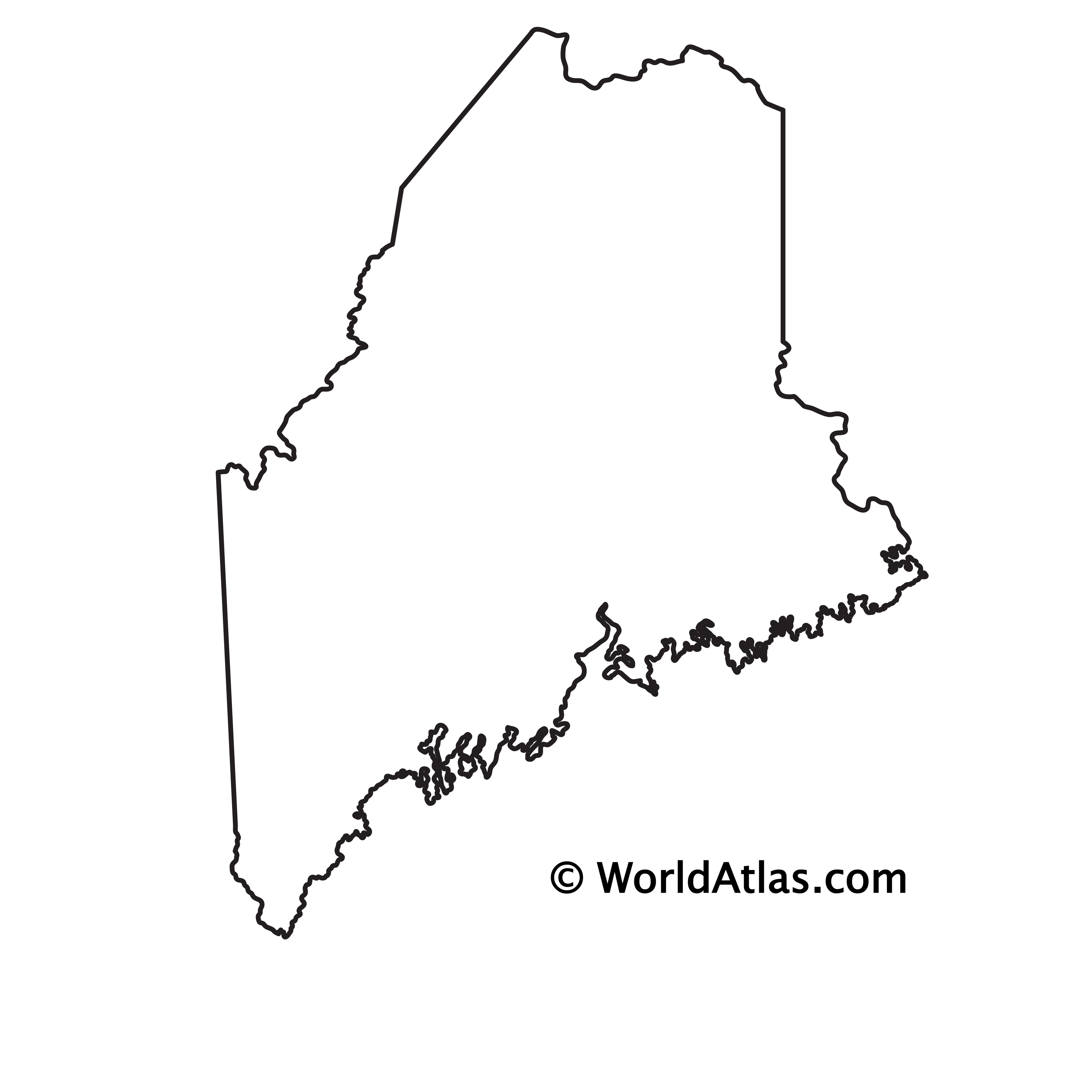 geographical map of maine