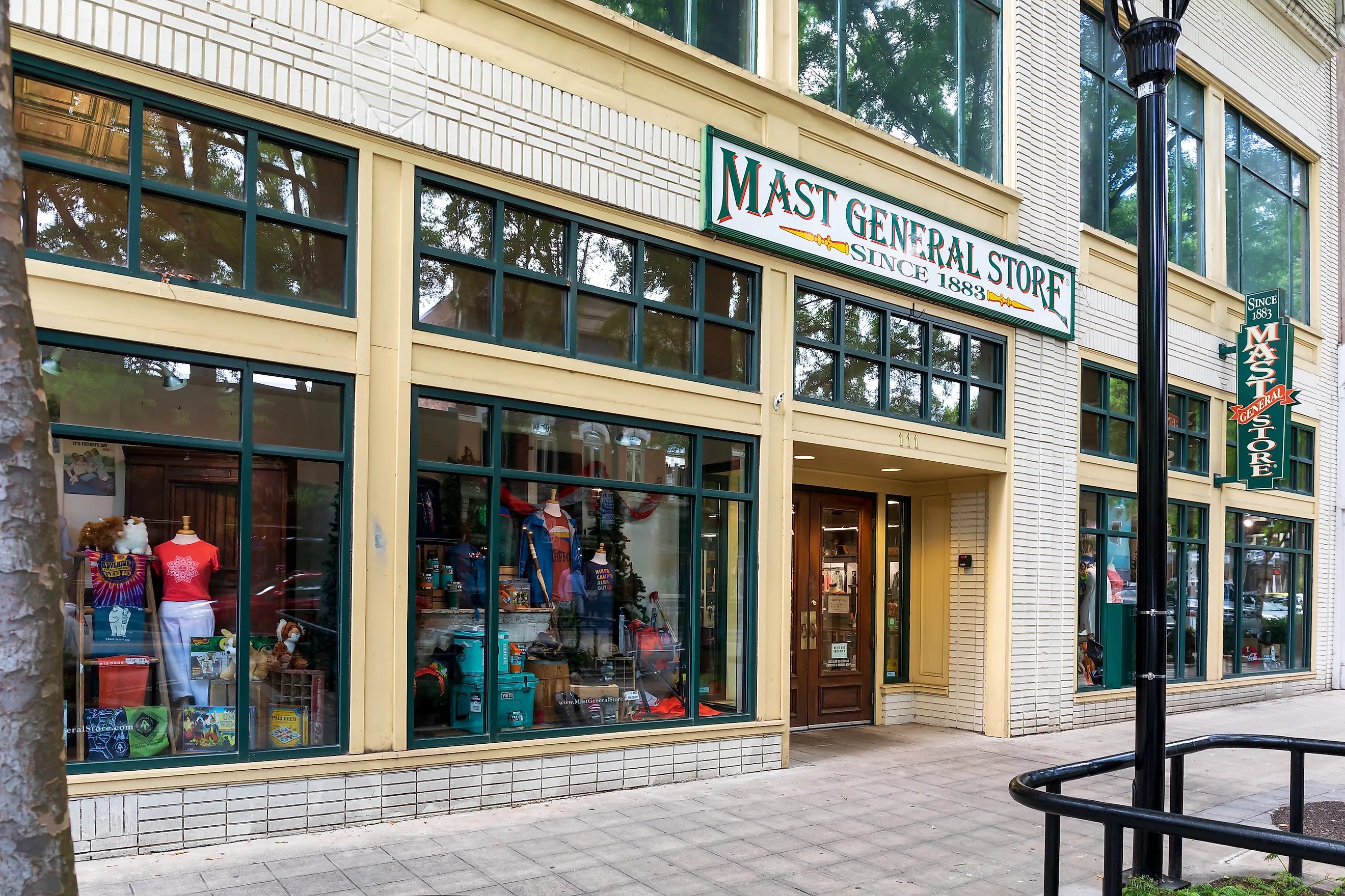 The Mast General Store on Main St. in downtown Greenville, South Carolina. Editorial credit: J. Michael Jones / Shutterstock.com.