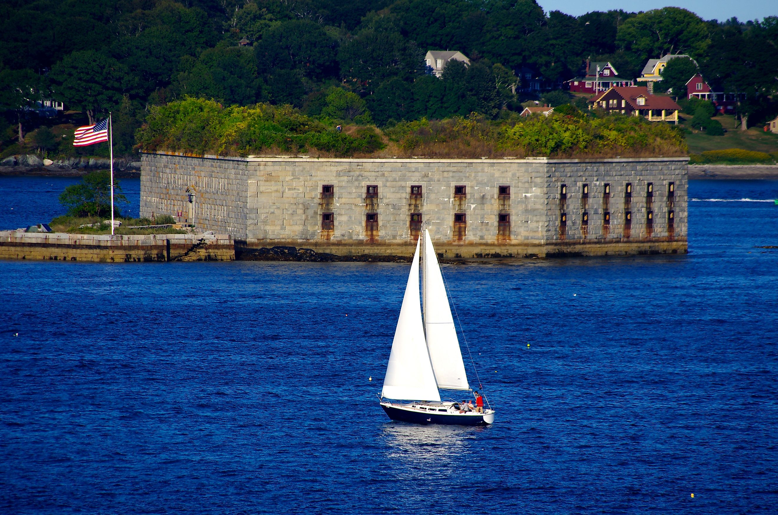 Fort Gorges in Casco Bay, Maine. Image by Pocord14, CC BY-SA 4.0 , via Wikimedia Commons