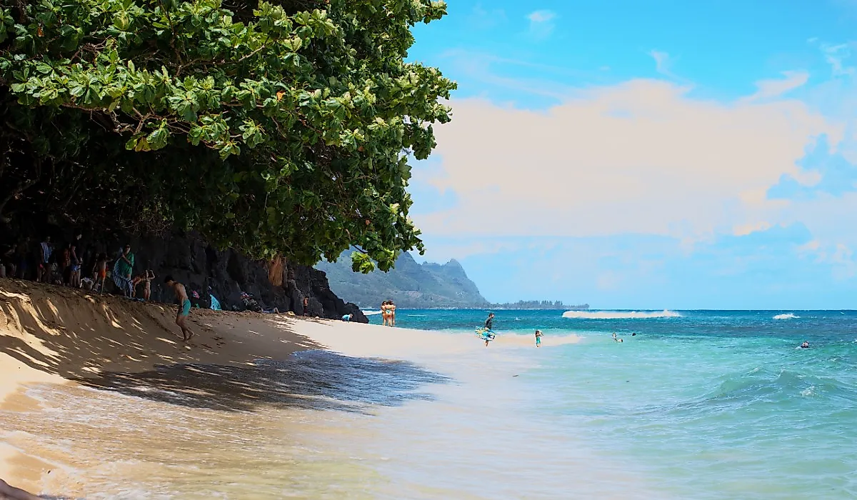 Hideaway Beach (Pali Ke Kua Beach), Princeville, Hawaii. Image credit bluestork via Shutterstock