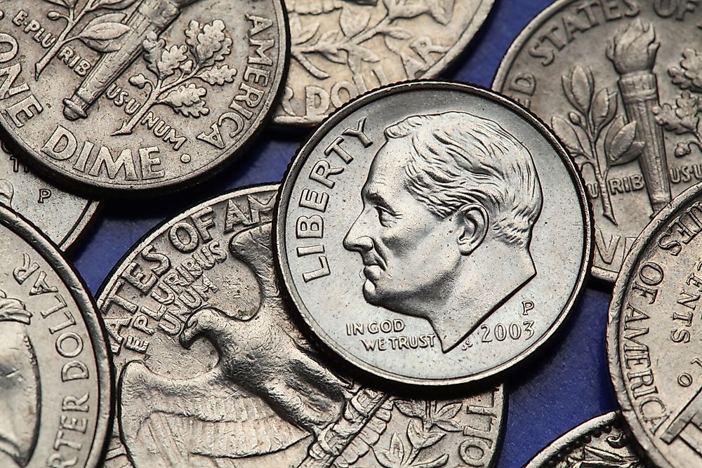 The portrait of Frank D. Roosevelt is found on the US dime.