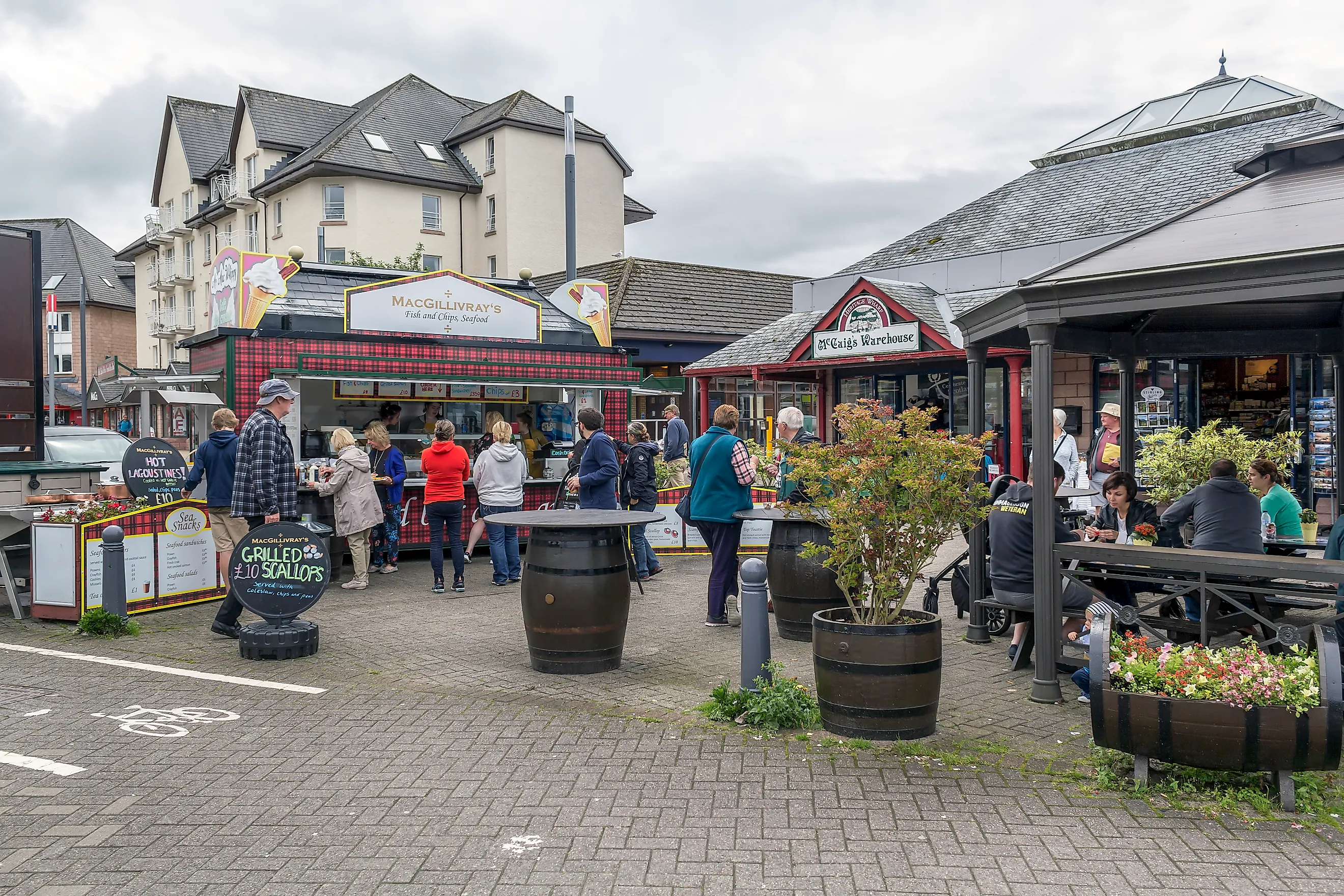 Downtown Oban, Scotland.