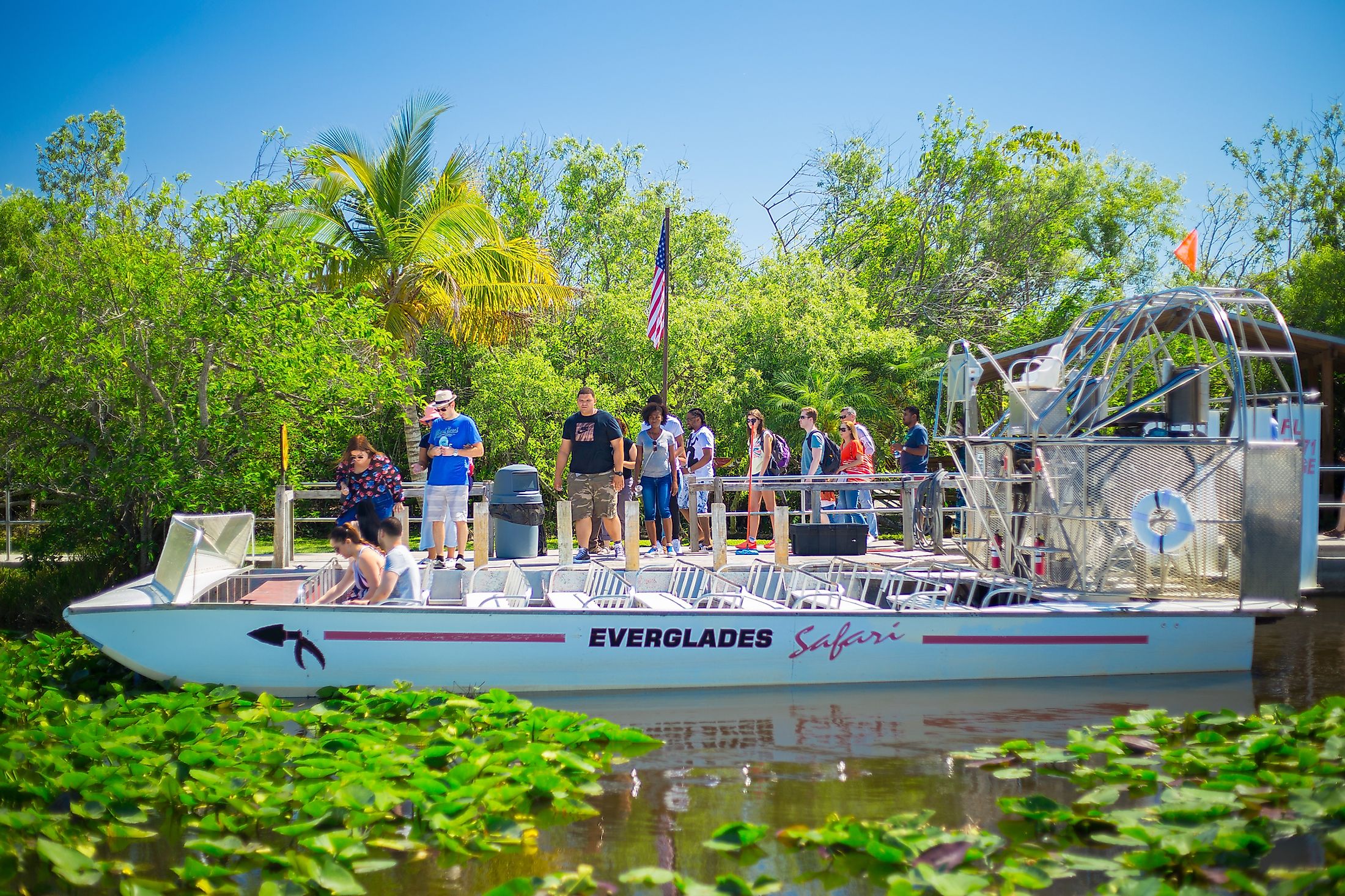 Visitors enjoying a safari in Everglades.