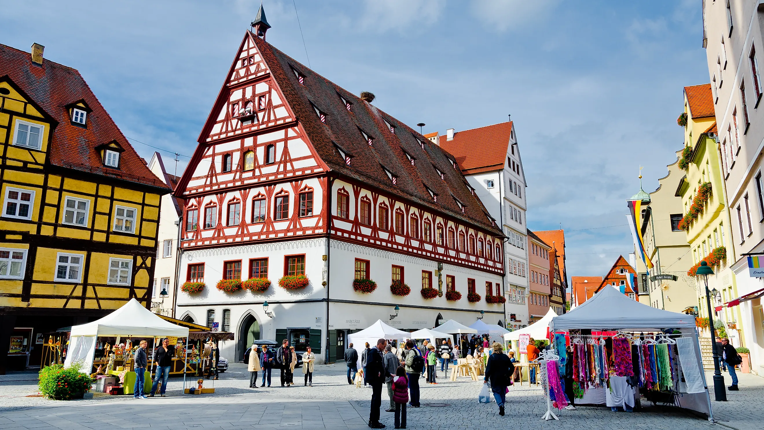 Market Square  in Nordlingen, Germany. Editorial credit: cad_wizard / Shutterstock.com