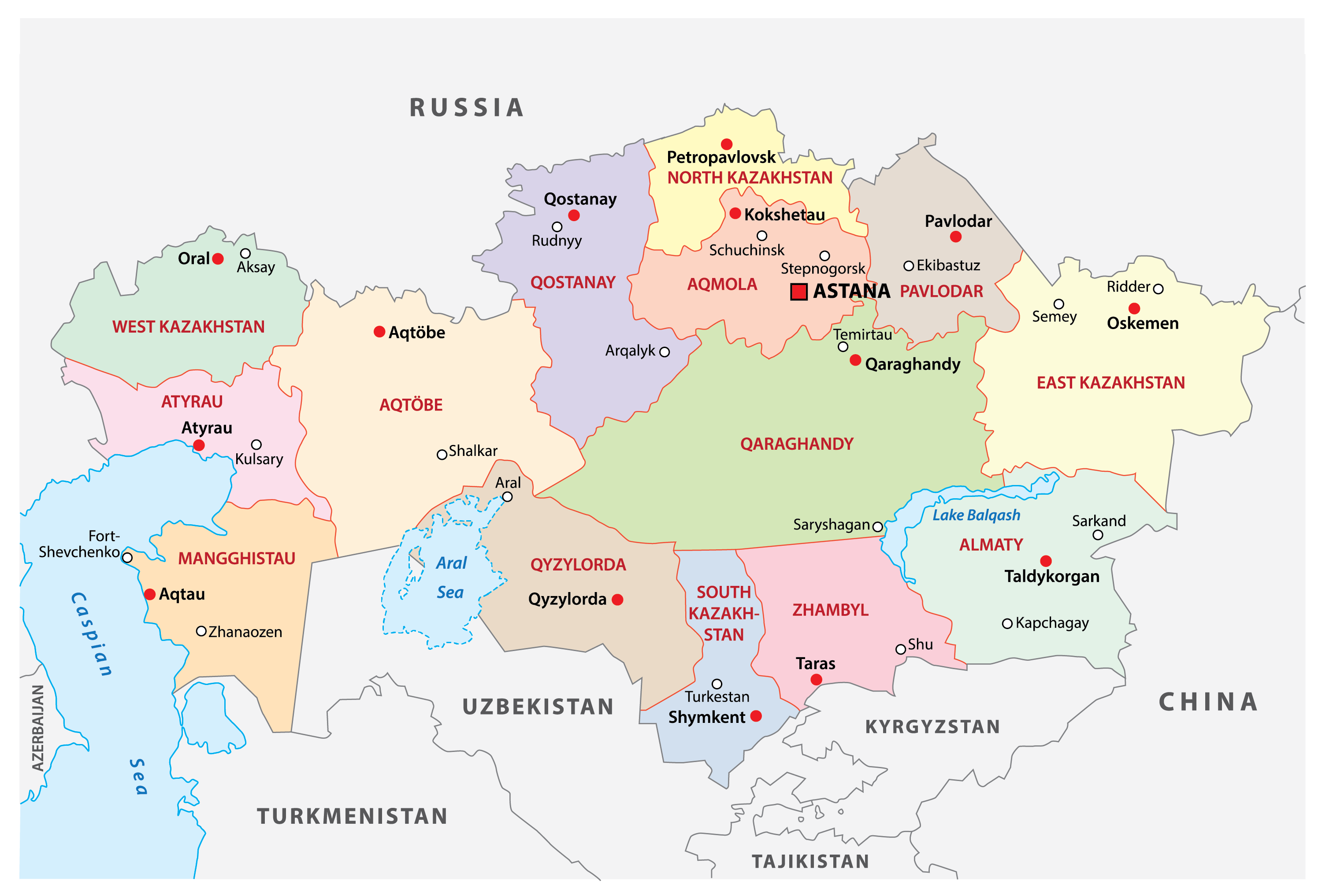 Kazakhstan Maps Facts World Atlas