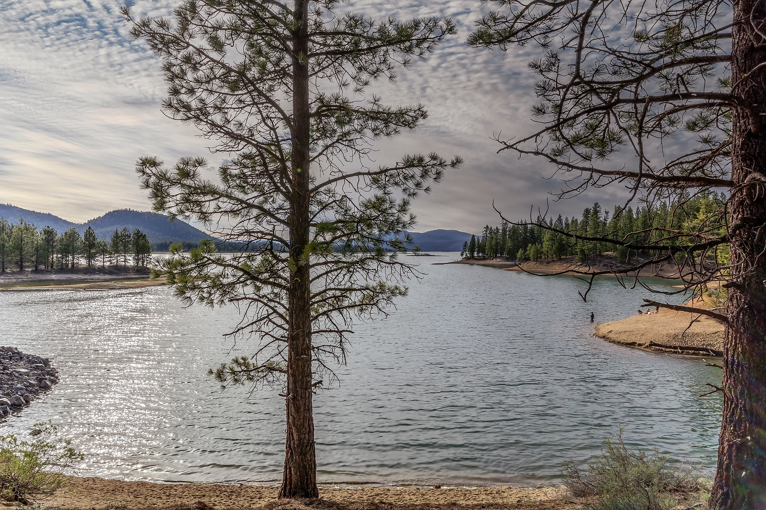 Lake Davis is located 7 miles north of Portola, California.