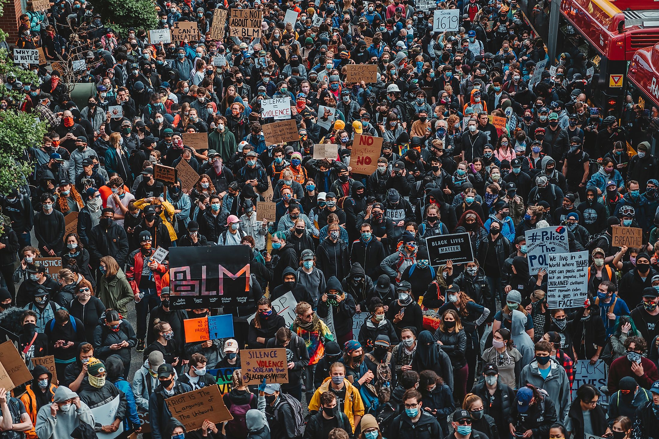 George Floyd Protests in Seattle. Editorial credit: Cameron Thomsen / Shutterstock.com