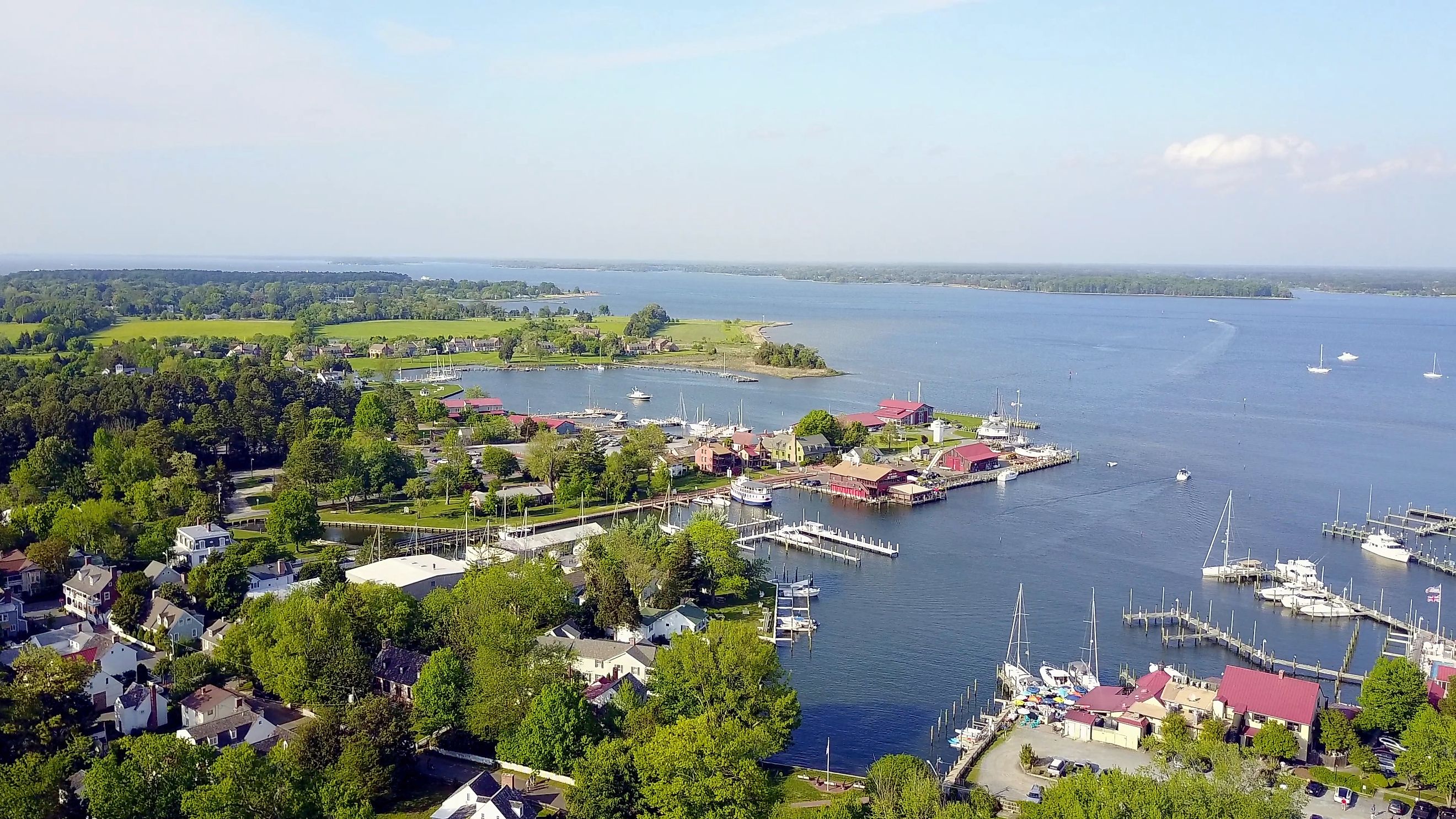 Chesapeake Bay with boats St Michaels Maryland