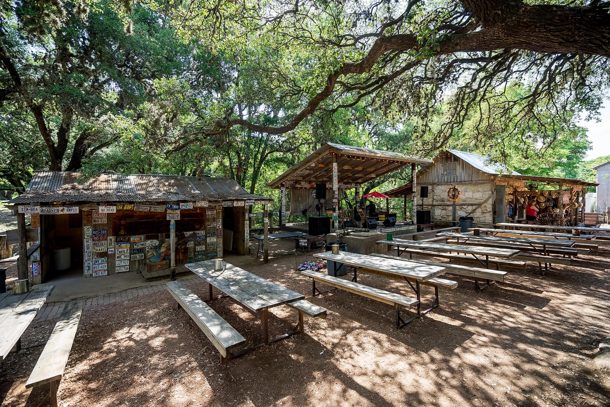 Outdoor music venue behind the old post office in Luckenbach, Texas