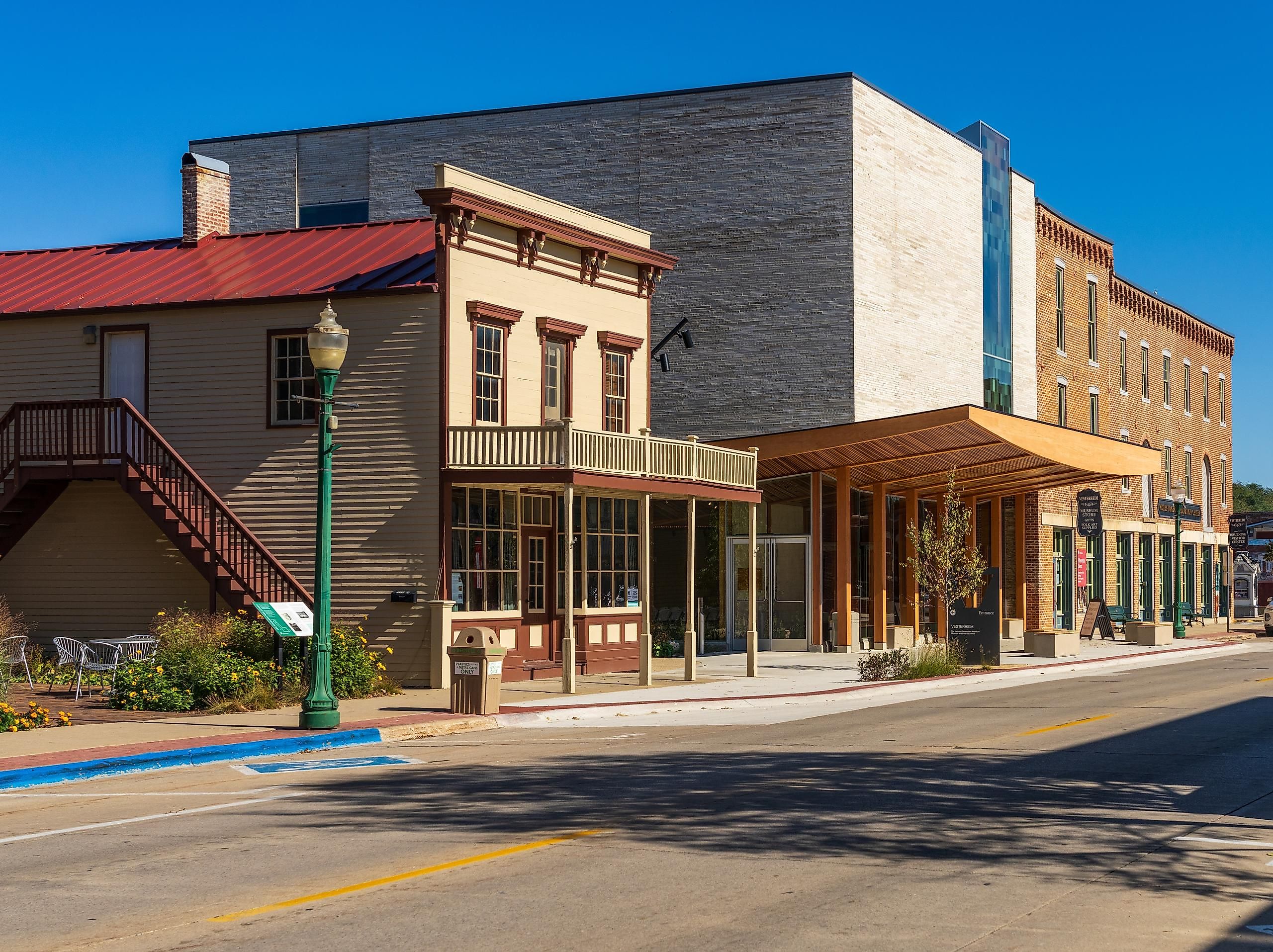 View of buildings along a street in Decorah, Iowa. Editorial credit: Steve Heap / Shutterstock.com