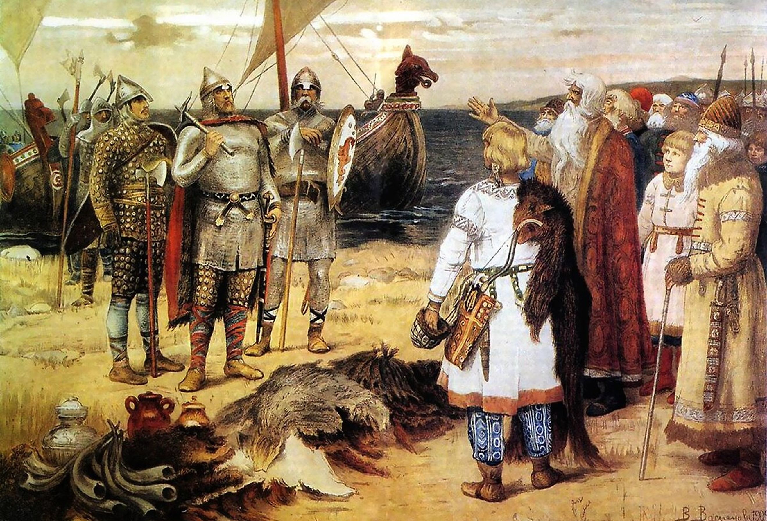 Arrival of Rurik to Ladoga.