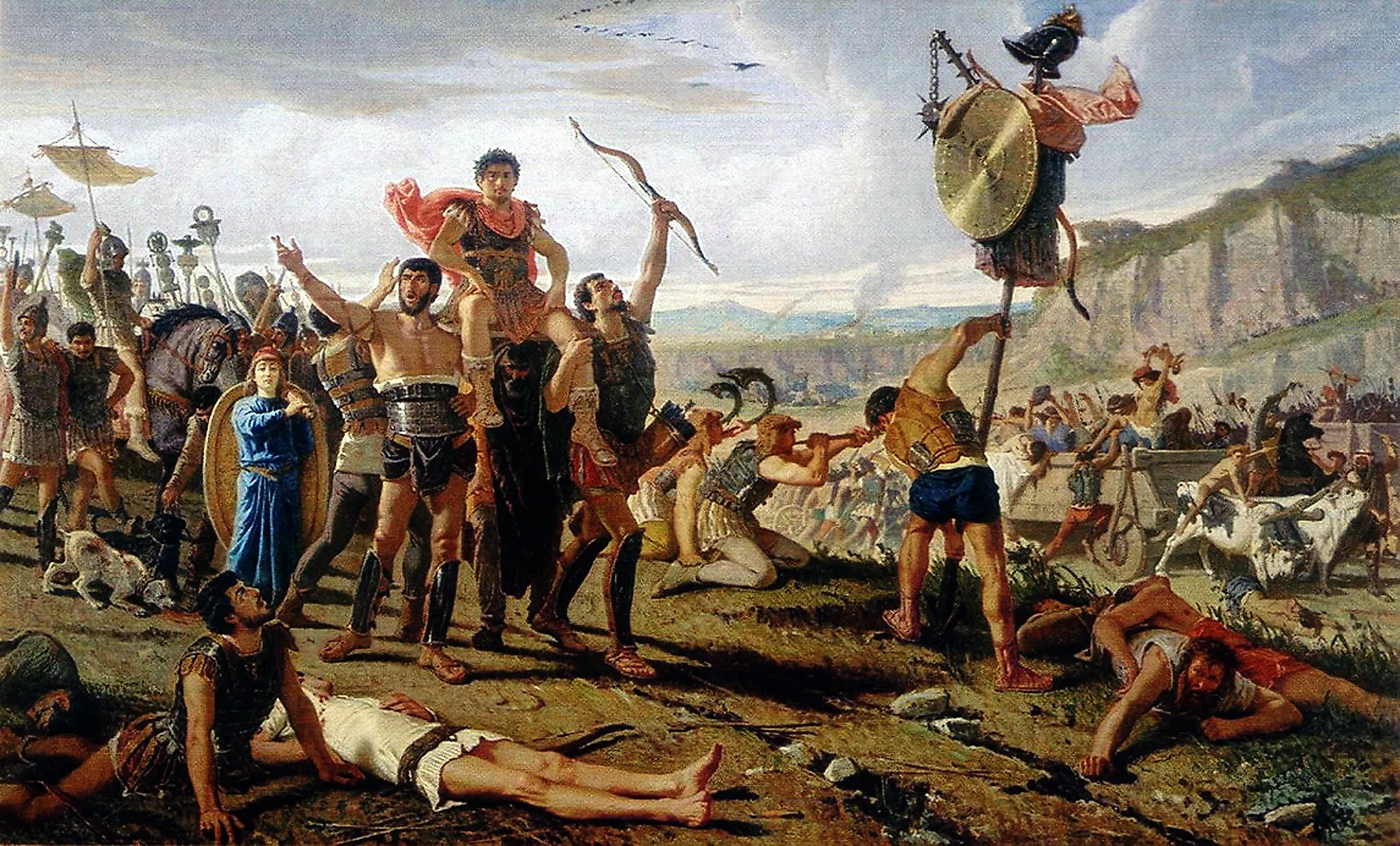 Depiction of Gaius Marius as victor over the invading Cimbri.