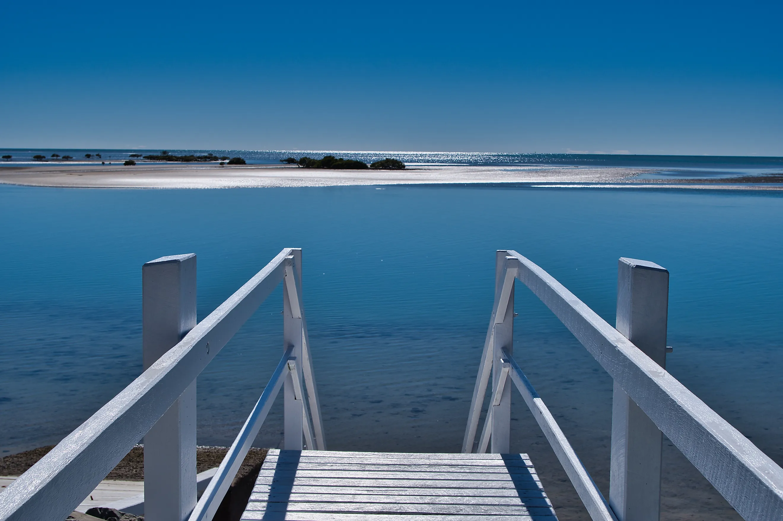Stairway to the beach at Toogoom in Queensland, Australia.