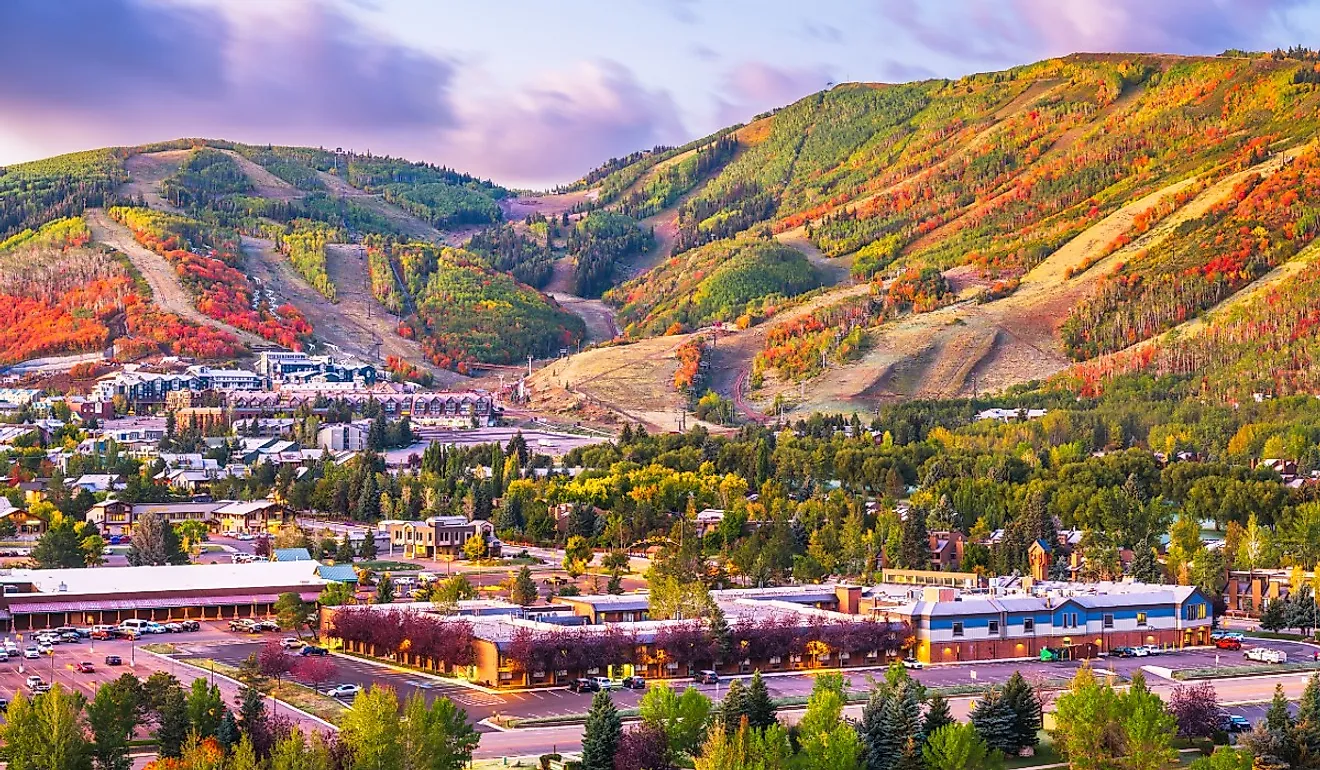 Park City, Utah, downtown in autumn.