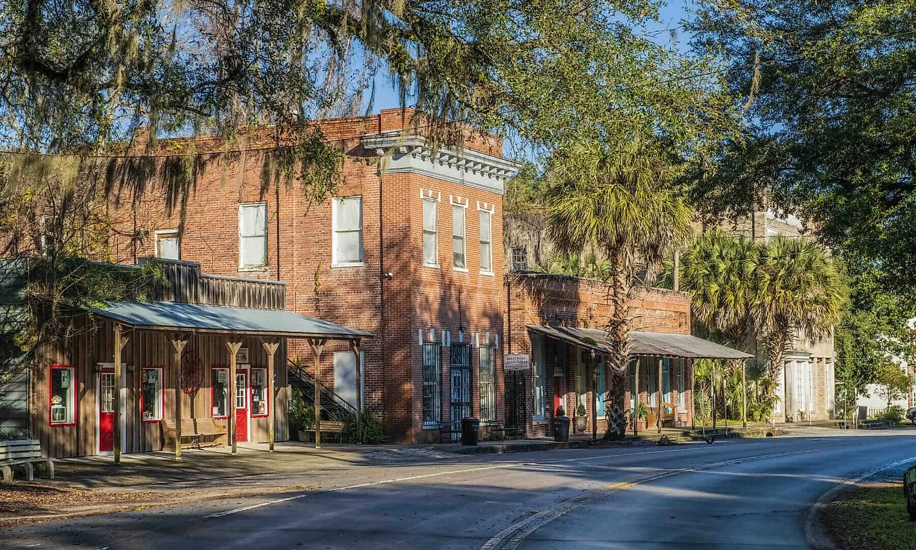 The historic district in Micanopy, Florida, via Town of Micanopy (micanopytown.com)