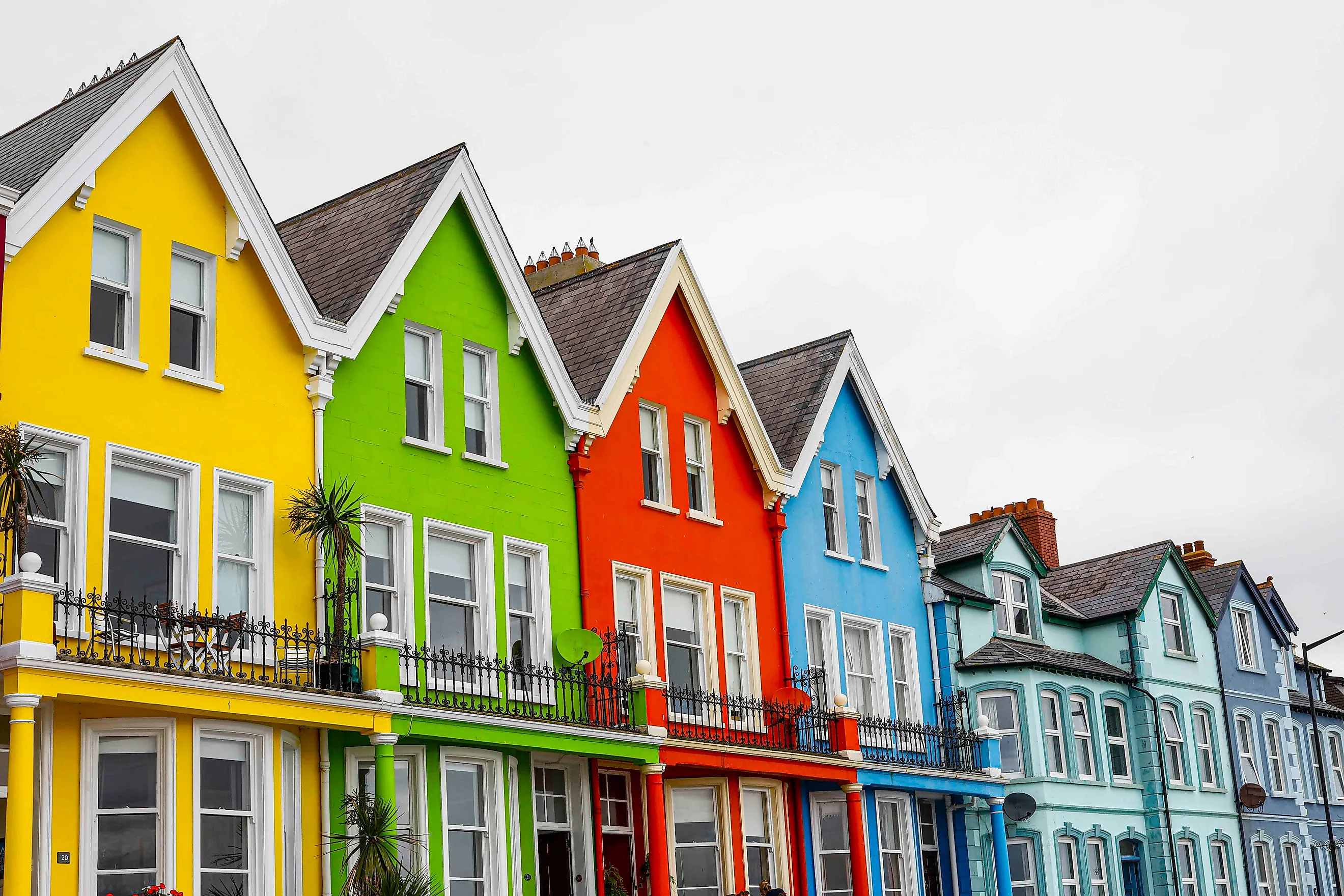 Colorful homes in Ballycastle Ireland