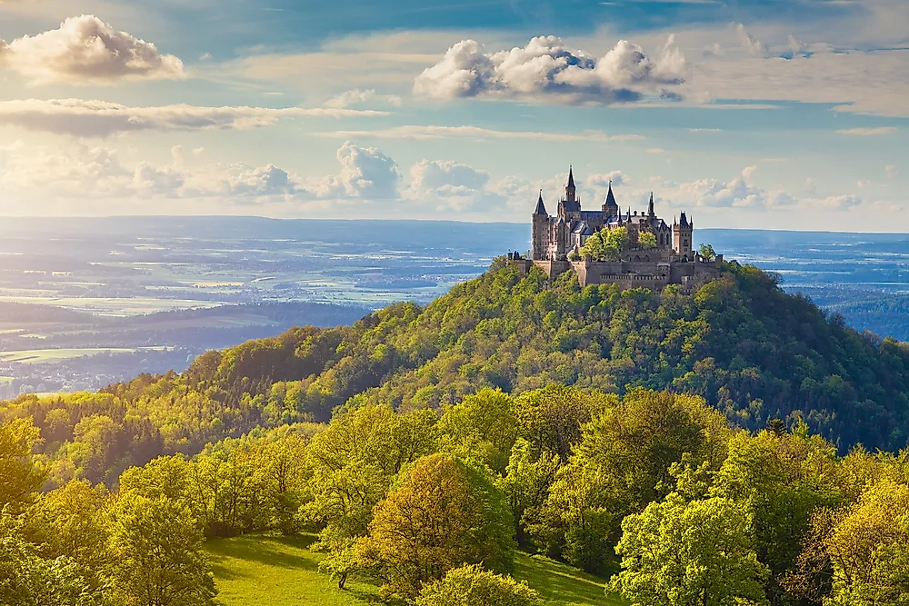 The famous Hohenzollern Castle in Baden-Wurttemberg, Germany.