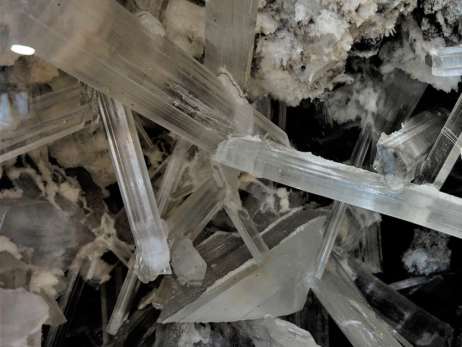 Gypsum crystals.