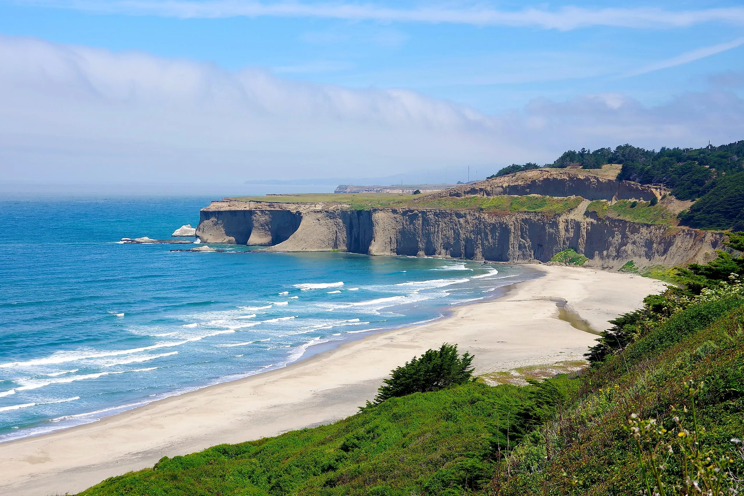 California coastline along Highway 1 between Half Moon Bay and Santa Cruz.