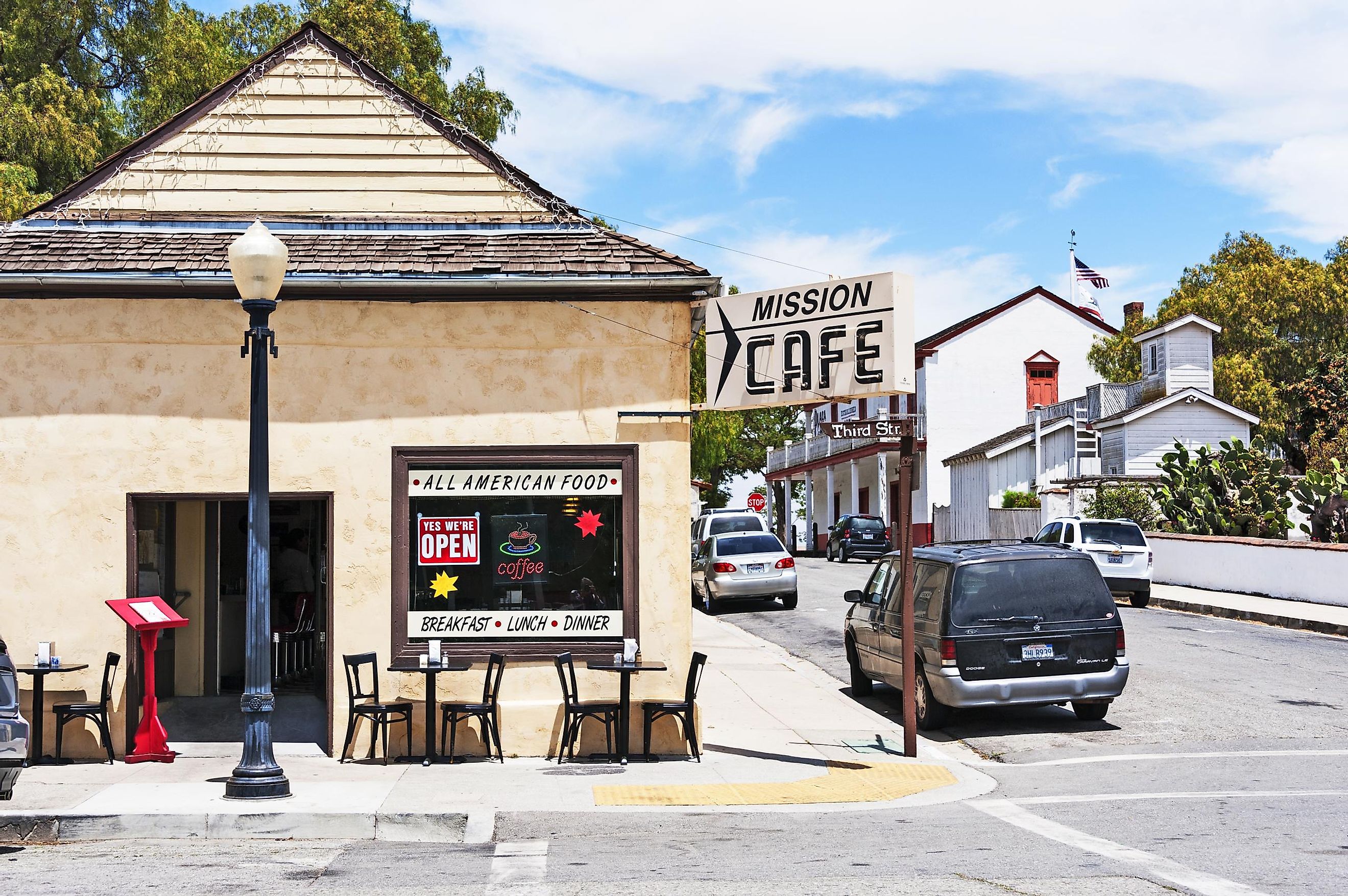 the Mission Cafe is located in San Juan Bautista